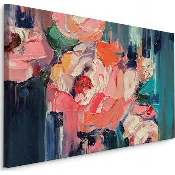 Obraz Obraz Canvas RŮŽE Květ Barevná Abstrakce 90x60