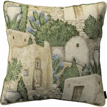 Povlak na polštářek Povlak na polštář 45x45 pískově zelený, středomořský motiv
