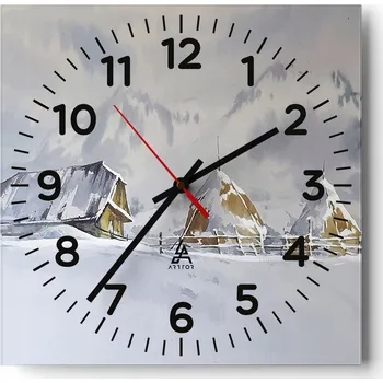 Hodiny Nástěnné hodiny do obýváku 40x40 Umění Bezhlučné Hodiny na skle Tiché