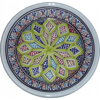Talíř KRÁSNÝ ARABSKÝ DEZERTNÍ BAREVNÝ KULATÝ TALÍŘ 21 cm