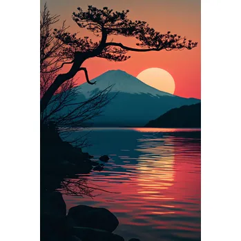 Plakát Plakát Hora Večer bez rámu 61 x 91,5 cm