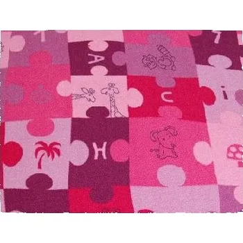 Koberec DĚTSKÝ KOBEREC kruh 150 cm PUZZLE fialový 16564