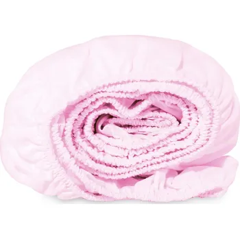 Prostěradlo Bavlněné prostěradlo s gumou do postýlky Pepi 60x120 cm - pudrově růžové