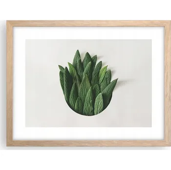 Obraz Obraz plakát v rámu světlý dub do obýváku 40x30 šalvěj foto na zeď