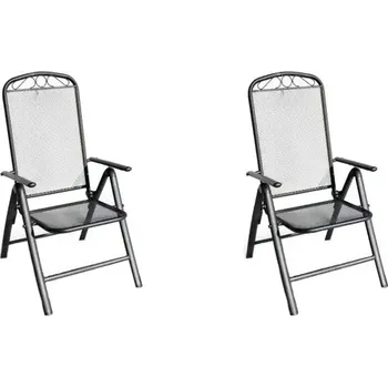 Zahradní židle IWHOME kovová šedá