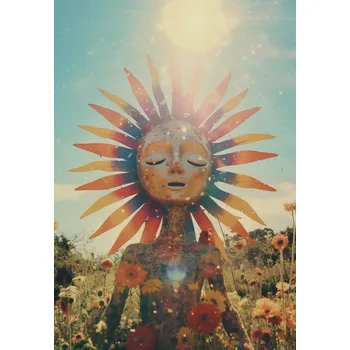 Plakát Plakát Sluneční Meditace bez rámu 68 x 98 cm