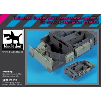 Plastikový model Blackdog 1/16 Universal Carrier MKII accessories set N°1 (Gecko)