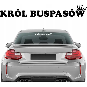 Samolepicí dekorace na vozidlo Samolepka Grafika na auto, okno - KRÁL BUS pruhů KING Koruna 30x4 cm