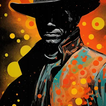 Plakát Plakát Kosmický Kovboj bez rámu 50 x 50 cm