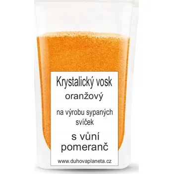 Výroba svíčky Krystalický vosk s vůní pomeranč oranžový, Hmotnost: 250 g dřevěný knot