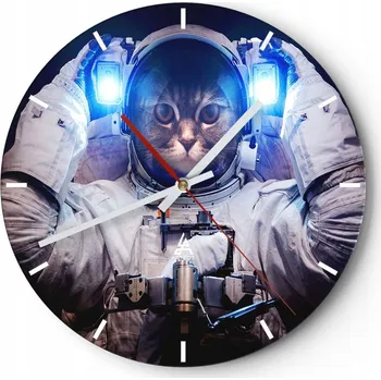 Hodiny Velké nástěnné hodiny 40x40 Abstrakce Skleněné hodiny Kulatý Tiché