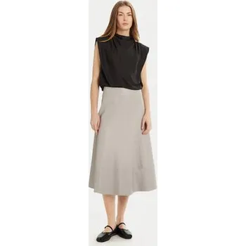 Dámská sukně Max Mara Leisure Sukně z imitace kůže Marzia 2516771027 Šedá Regular Fit M