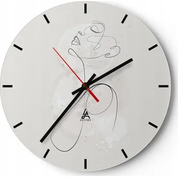 Hodiny Nástěnné hodiny do kuchyně 30x30 Grafika Skleněné hodiny do obýváku Loft Tiché