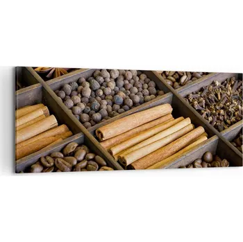 Obraz Obraz na plátně do obýváku ložnice 120x50 koření foto obrazy na zeď