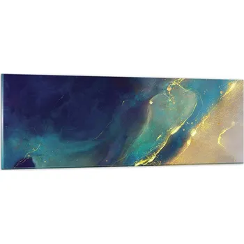 Obraz Obraz na skle do obýváku ložnice 90x30 abstrakce obrazy na zeď sklo