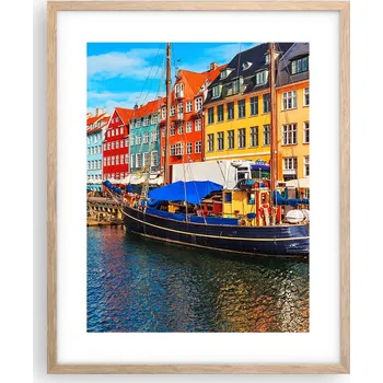 Obraz Obraz plakát na zeď v rámu světlý dub 40x50 Kodaň plakáty do obýváku