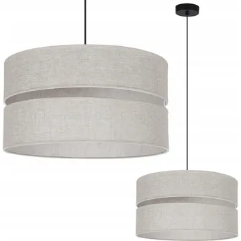 ZÁVĚSNÉ STROPNÍ SVÍTIDLO VELKÝ LNIANÝ LUSTR BOHO BÉŽOVÝ DO LOŽNICE E27