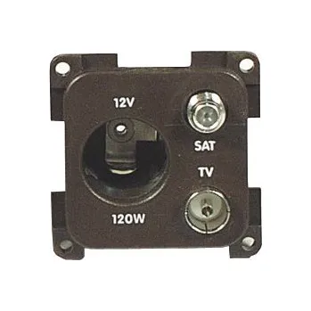 Elektrická zásuvka ELEKTRICKÁ ZÁSUVKA 12V+TV+SAT KAMPER PŘÍVĚS