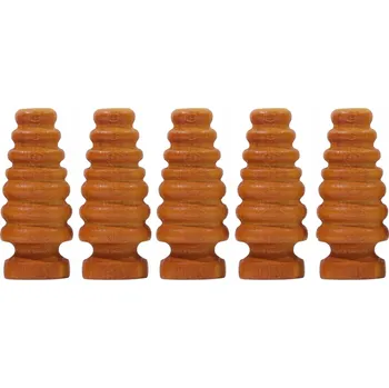 Dřevěná hračka Dřevěné EDUKAČNÍ stromečky les hračka 5 kusů oranžové