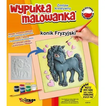 omalovánky Vypouklá omalovánka Fríský kůň - Kreativní sada