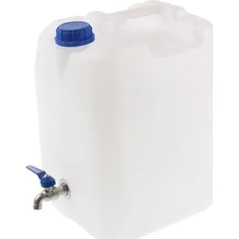 Nádoba na vodu 20L - Bílá + Kovový Kohoutek Bez Závitu Dole PNW015BD