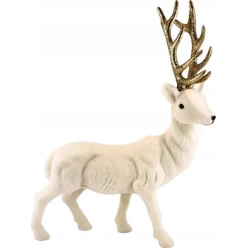 Obraz SOB VELUROVÝ ECRU STŘEDNÍ SE ZLATÝM PAROŽÍM