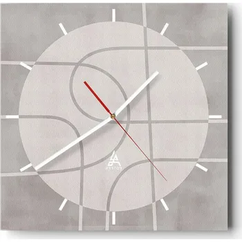 Hodiny Velké nástěnné hodiny na zeď 40x40 Světlé skleněné hodiny Čtvercové Tiché