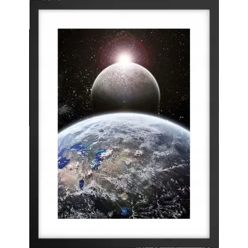 Obraz Obraz plakát v černém rámu do obýváku 30x40 kosmos foto plakáty na zeď