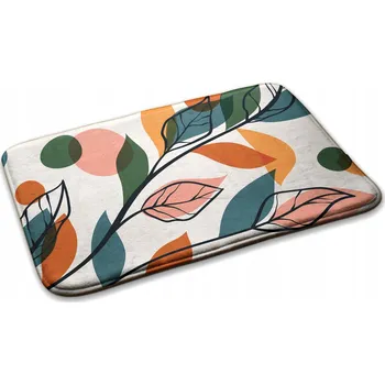 Koberec Podlahový koberec do obývacího pokoje s potiskem Listy a tvary 90x60 cm