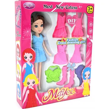 Panenka Panenka s různým oblečením a doplňky