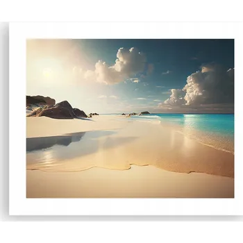 Obraz Obraz plakát na zeď bez rámu 50x40 divoká pláž foto obývací pokoj ložnice