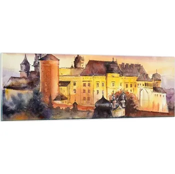 Obraz Obraz na skle do obýváku ložnice 90x30 zámek foto obrazy na zeď sklo