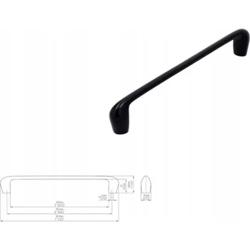 Nábytkové kování Nábytková úchytka SIRO 2474-180PB12 černá matná