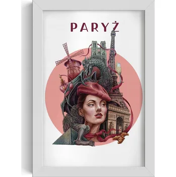 Obraz Obraz nástěnná dekorace Paříž Eiffelova věž Notre Dame Moulin Rouge 20x30 cm