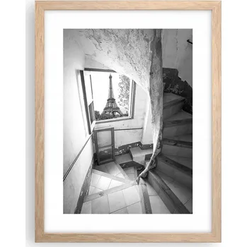 Obraz Obraz plakát v rámu světlý dub do obýváku 30x40 město plakáty na zeď