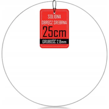 Věnec Kovová obruč STŘÍBRNÁ podložka věnec dekorace 25 cm