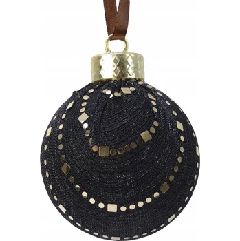 Vánoční dekorace Vánoční Koule na vánoční stromeček, černá polystyrenová ozdoba