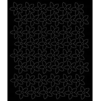 Obraz Nálepky na zeď Květiny 48 ks černé - faktura