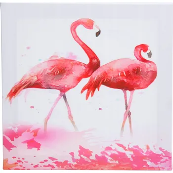 Obraz OBRAZ NA PLÁTNĚ Plameňák růžová 20x20 cm