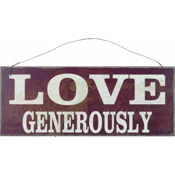 Obraz OBRÁZEK přívěsek S NÁPISEM bordó 25x14cm