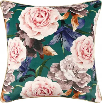 Povlečení POVLEČENÍ NA POLŠTÁŘ VELUROVÉ DEKORATIVNÍ KVĚTINOVÉ OKRASNÉ 45X45CM VELVET