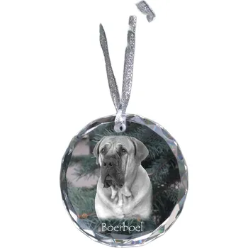 Obraz Búrský buldok, Jihoafrický mastif - křišťálová vánoční koule s fotografií, foto