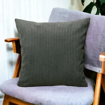 Polštář Grafitový dekorativní povlak na polštář s proužky 70x80