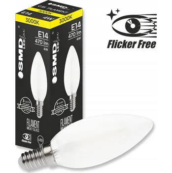 Žárovka ŽÁROVKA SMD LEDline E14 FILAMENT 4W C35 TEPLÁ BÍLÁ