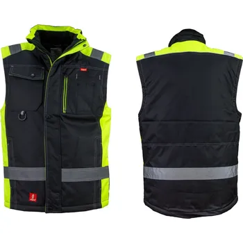 pracovní vesta PRACOVNÍ ZATEPLENÁ VESTA VÝSTRAŽNÁ REFLEXNÍ ZIMNÍ L