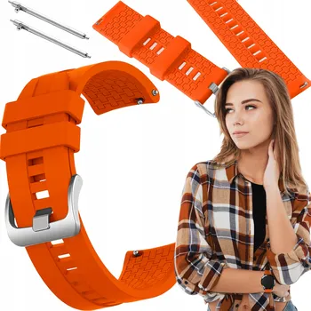 Řemínek na hodinky Řemínek ChronSmarta pro OnePlus 22mm oranžový