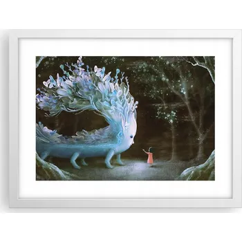 Obraz Obraz plakát v bílém rámu do obýváku 40x30 abstrakce foto na zeď