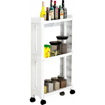 Koupelnový nábytek SKŘÍŇKA NA KOLEČKÁCH KOUPELNOVÁ KUCHYŇSKÁ ÚZKÁ