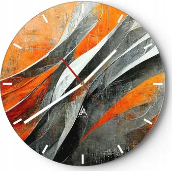 Hodiny Nástěnné hodiny do kuchyně 30x30 Umělecké skleněné hodiny do obýváku Loft Tiché