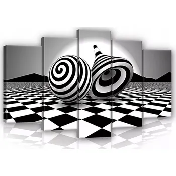 Obraz Obraz Na Plátně ŠACHOVNICE 3D Do Obýváku 100x60